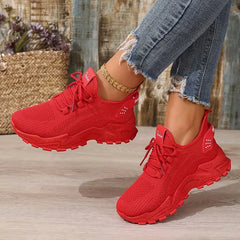 Lage sneaker met mesh bovenkant