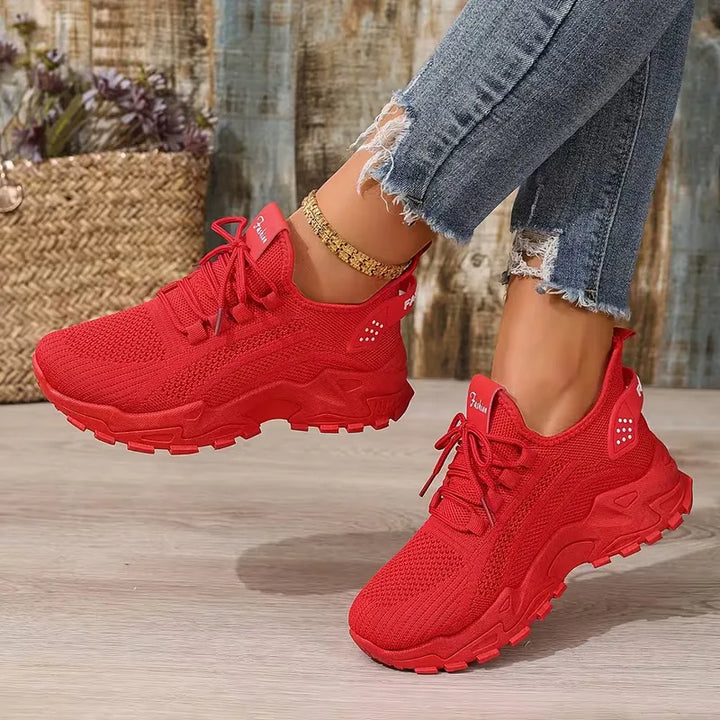 Lage sneaker met mesh bovenkant