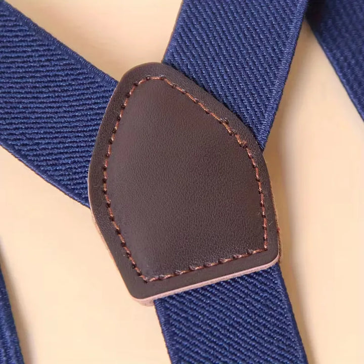 Bretels met leren details