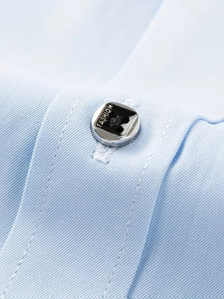 Nette overhemden slim fit mandarin kraag