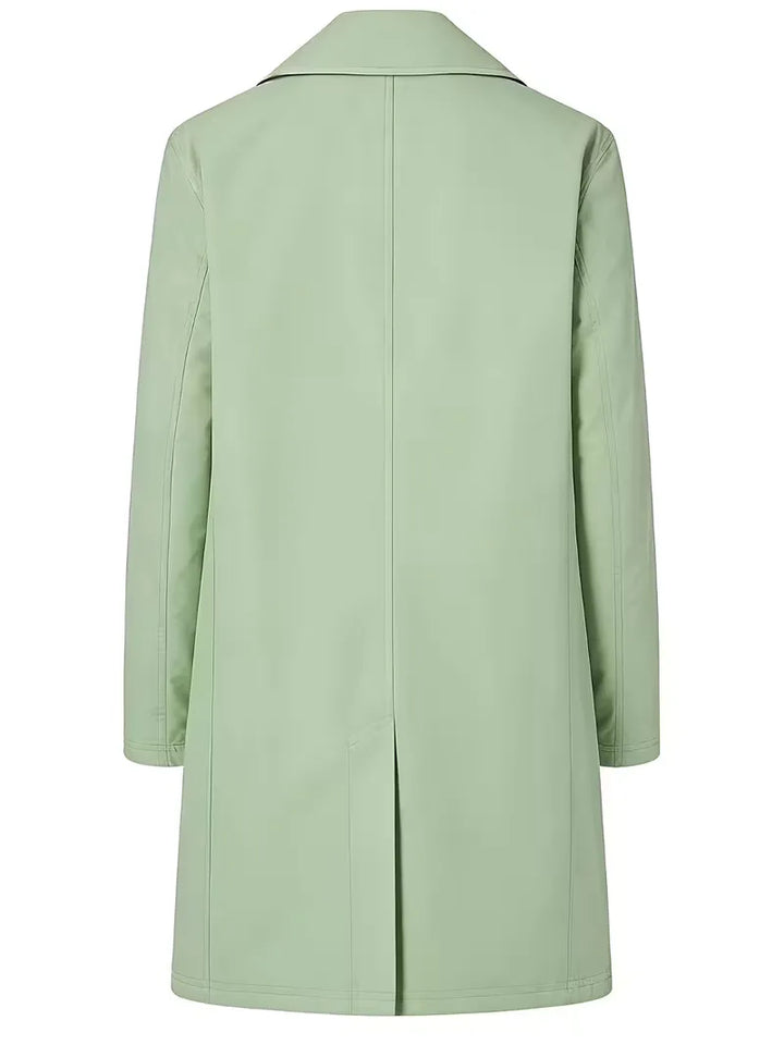 Slim fit trenchcoat met zakdetail