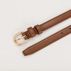 Smalle riem met half-oval gesp