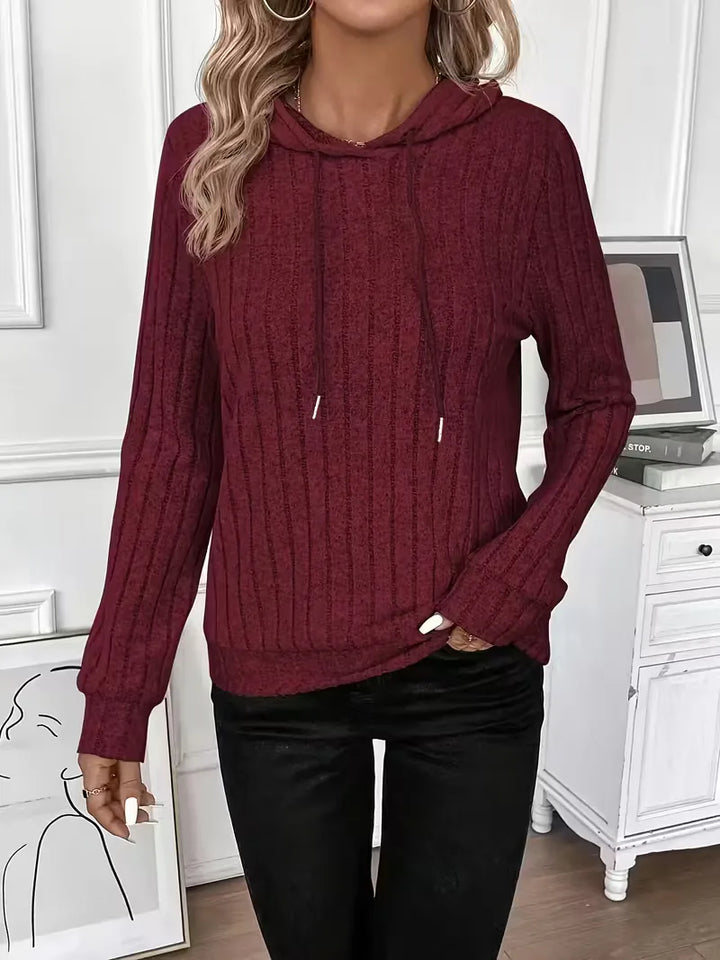 Hoodie met ribbelstructuur