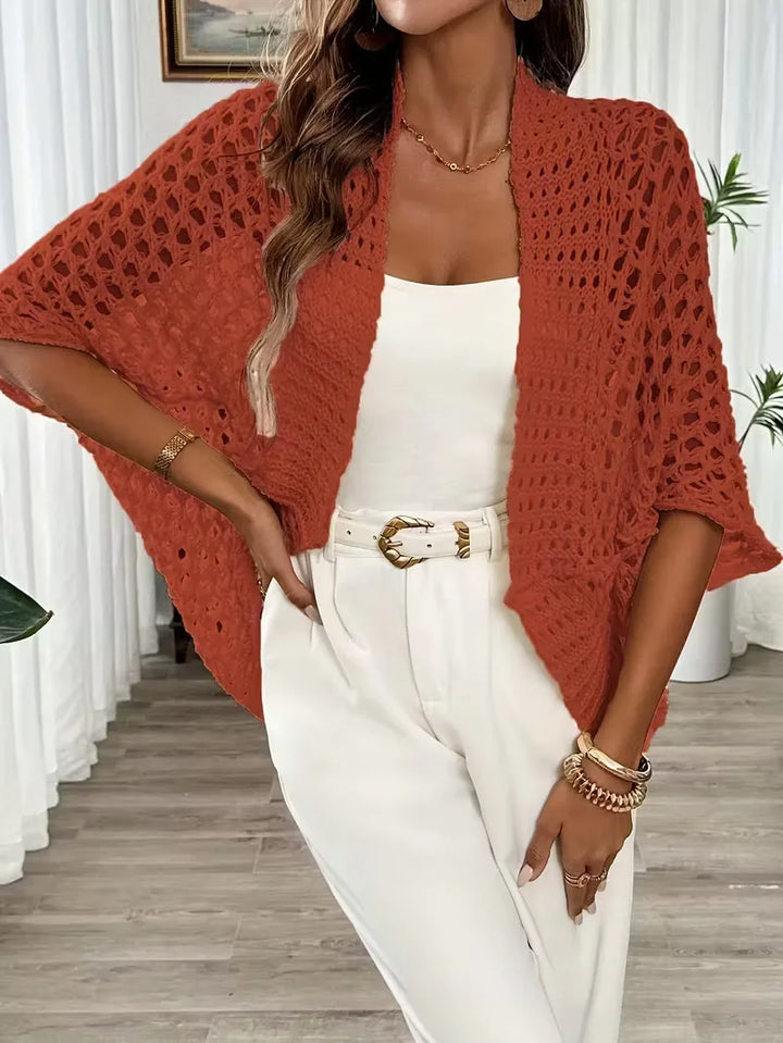 Oversized cardigan met hollow-out design
