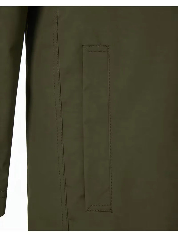 Slim fit trenchcoat met zakdetail