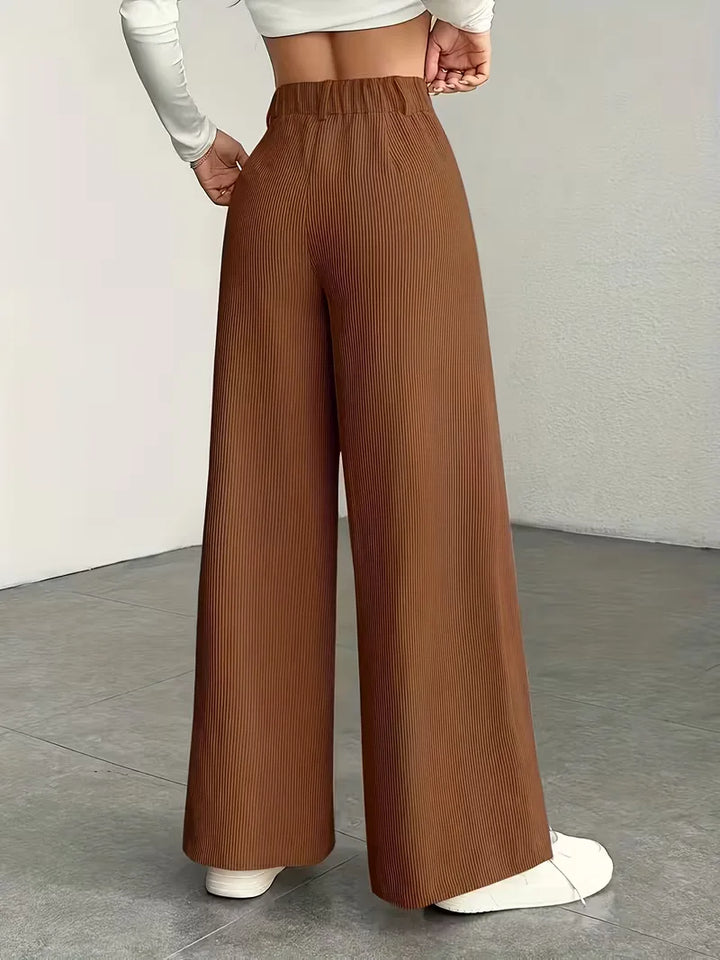 Wide leg broek met hoge taille