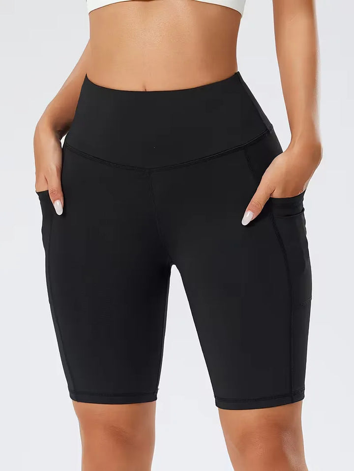 Slim-fit high-waisted shorts