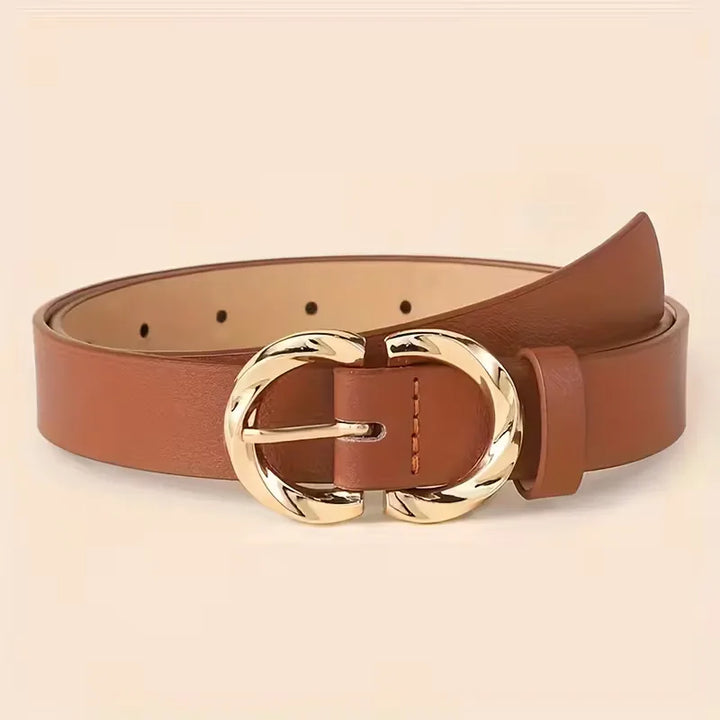 Smalle riem met metalen gespen