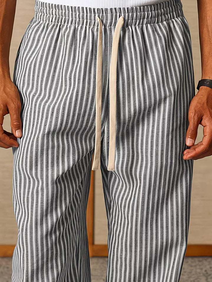 Gestreepte joggers met brede fit