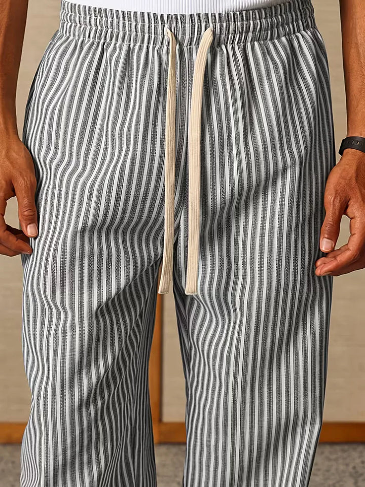 Gestreepte joggers met brede fit