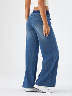 Wide leg jeans met hoge taille