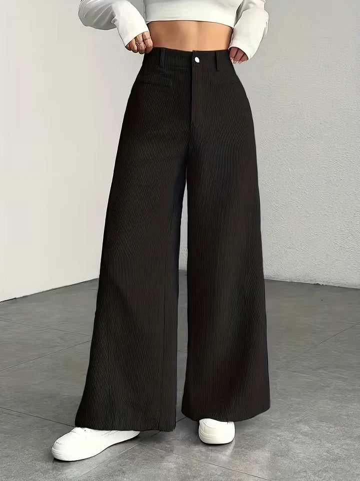 Wide leg broek met hoge taille