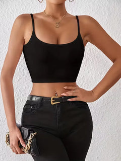 Crop top met spaghetti straps