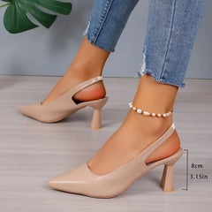 Stiletto slip-on mules
