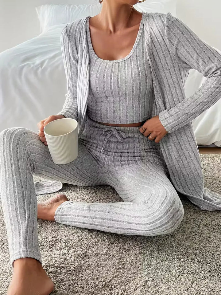 Driedelige set met cardigan