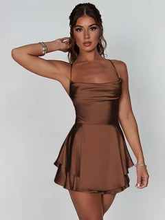 Feestjurk met spaghetti straps