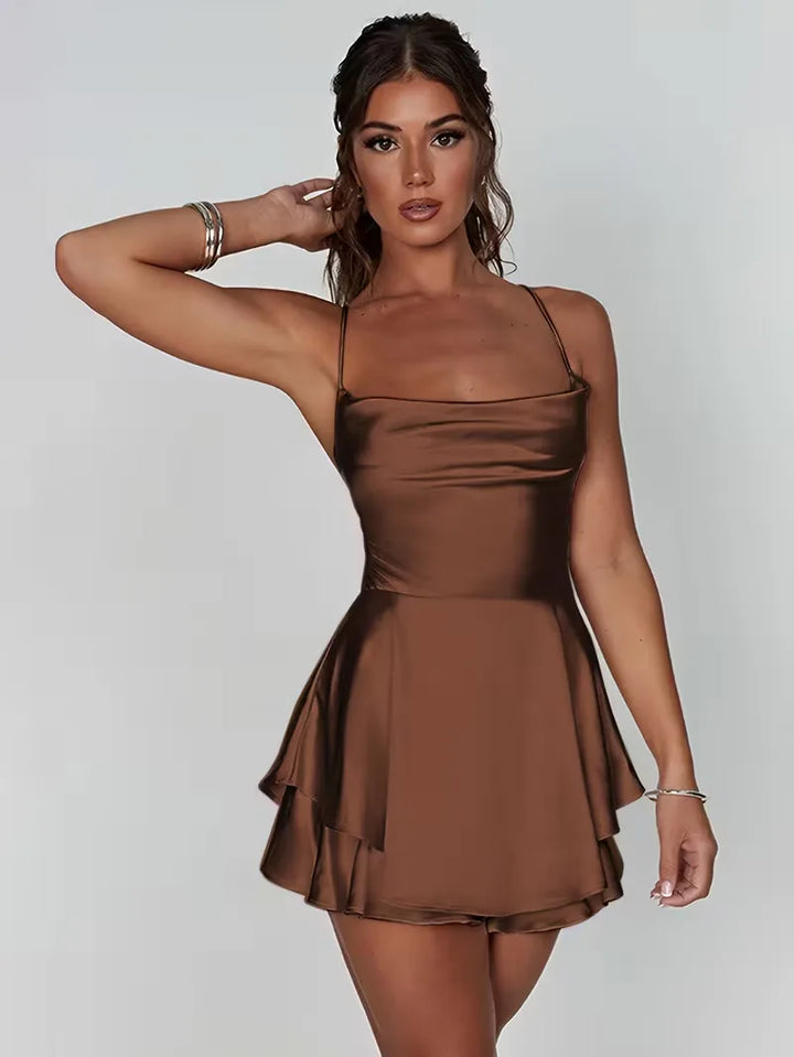 Feestjurk met spaghetti straps