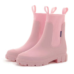 Chelsea boots met ribbed elastic panels
