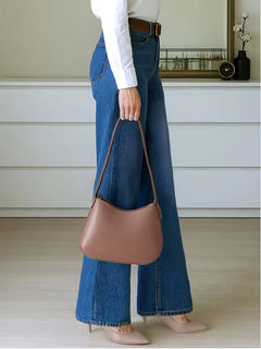 Wide leg jeans donker gewassen