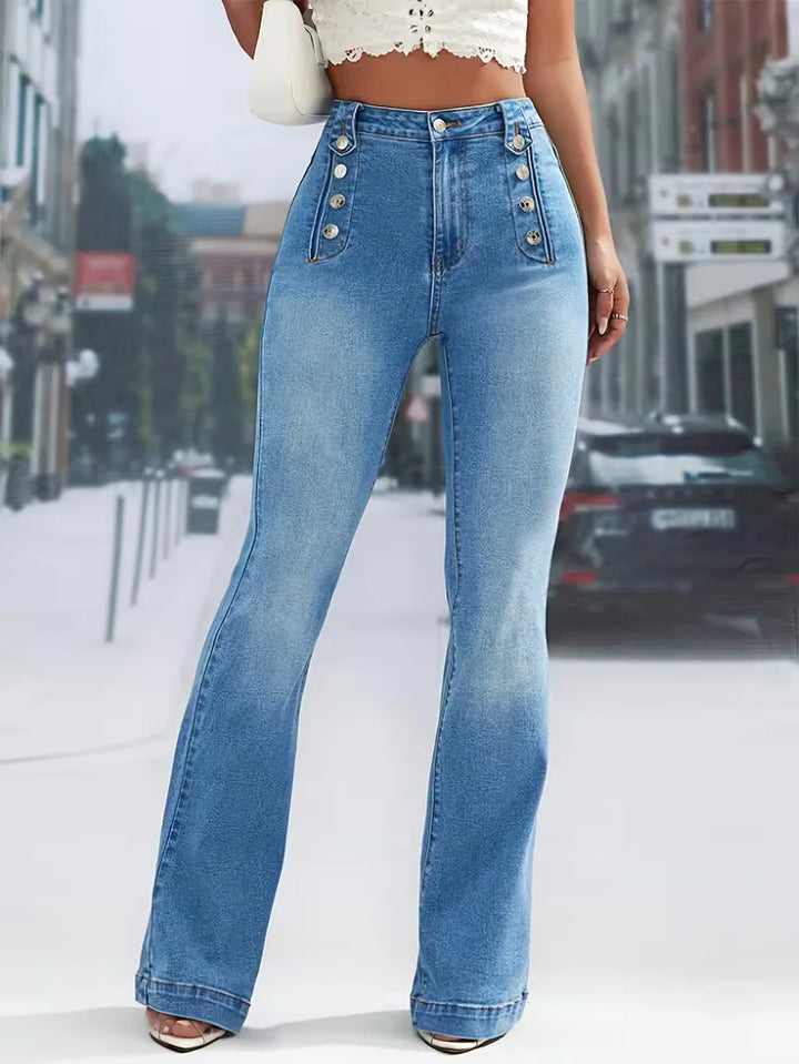Flared jeans met hoge taille