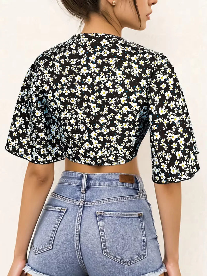 Crop top met bloemenprint