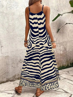 Maxi jurk met leopard print