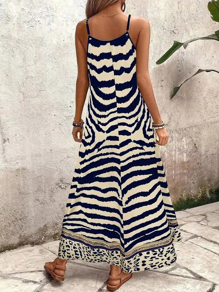 Maxi jurk met leopard print