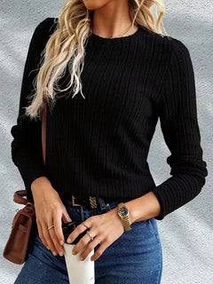 Longsleeve met ribbelstructuur