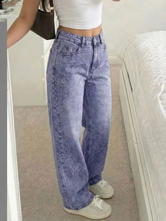 Straight jeans met mid-rise