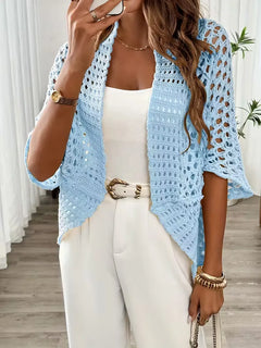 Oversized cardigan met hollow-out design