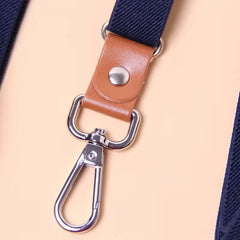 Bretels met leren detail