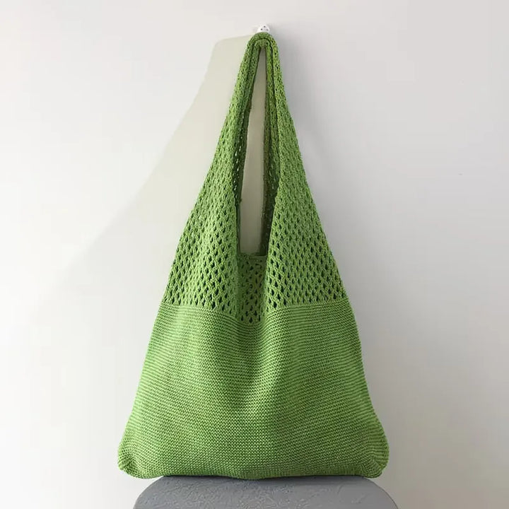 Shopper met hollow crochet design