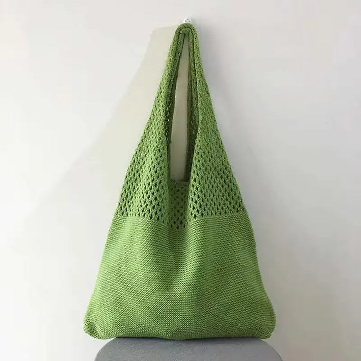 Shopper met hollow crochet design