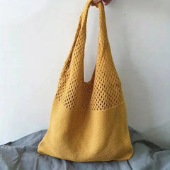 Shopper met hollow crochet design