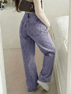 Straight jeans met mid-rise