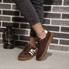 Lage sneaker met suède bovenwerk