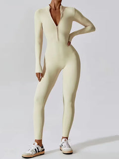 Jumpsuit met mock neckline