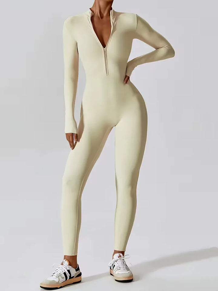 Jumpsuit met mock neckline