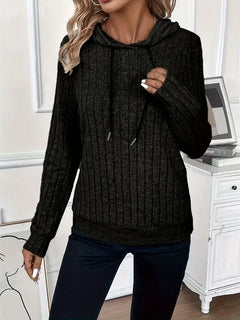 Hoodie met ribbelstructuur