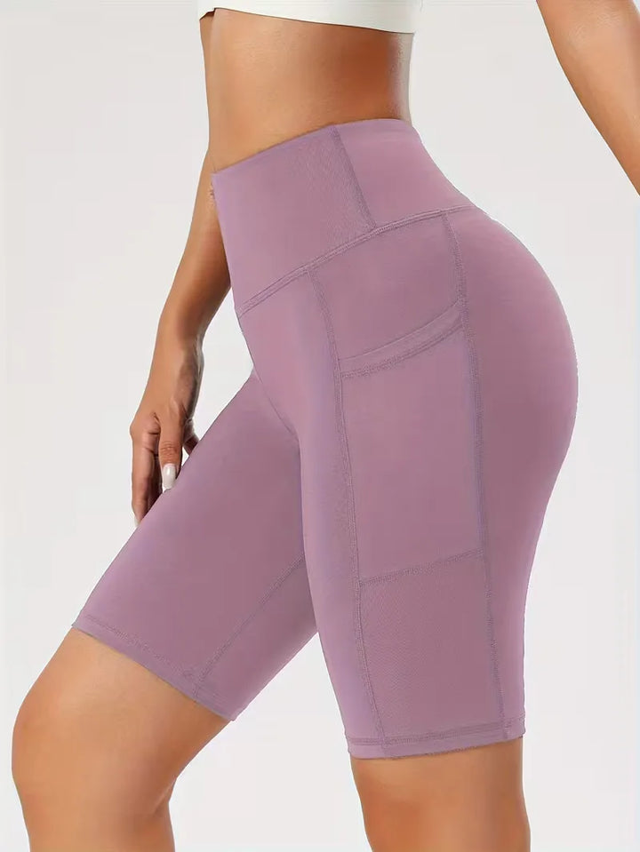 Slim-fit high-waisted shorts