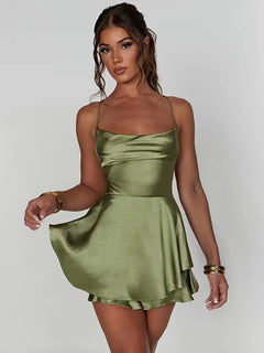 Feestjurk met spaghetti straps