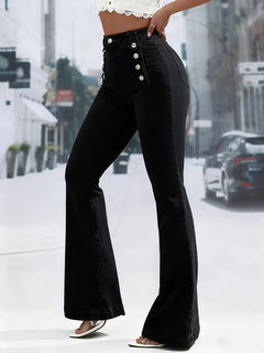 Flared jeans met hoge taille