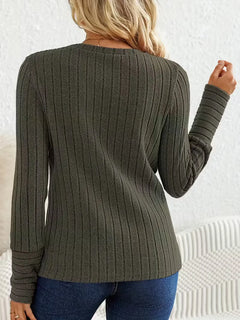 Longsleeve met ribbelstructuur