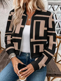 Bomberjack met geometrische print