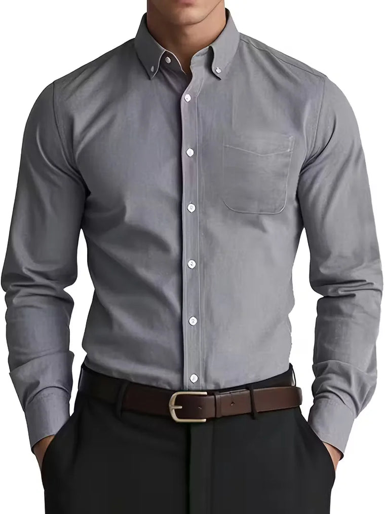 Casual overhemd met mandarin collar