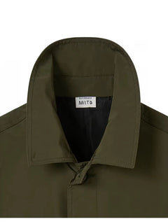 Slim fit trenchcoat met zakdetail