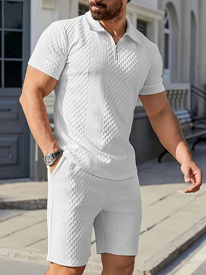 Zomer kledingset met polo en shorts