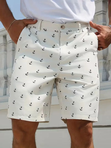 Shorts met ankerpatroon