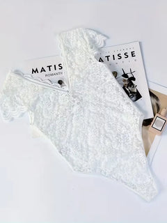 Kant bodysuit met V-hals