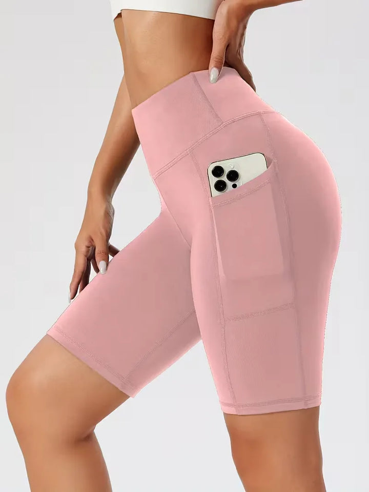 Slim-fit high-waisted shorts
